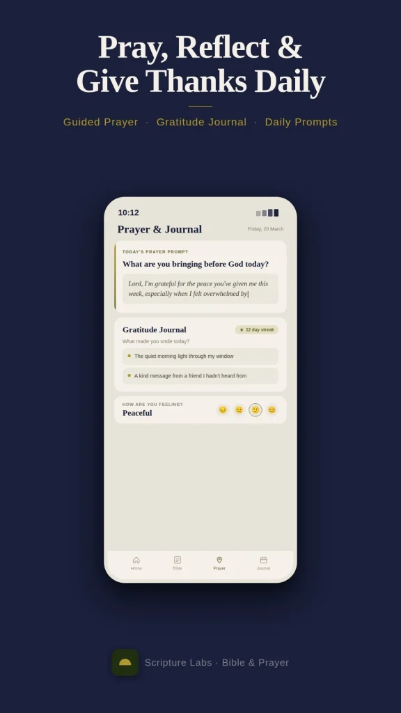 Mood and wellbeing screen showing 7-day mood chart, 12-day streak, and weekly insight